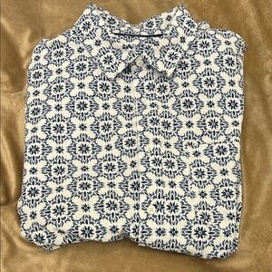Apt. 9 Men's Blue Floral Button Down Shirt
